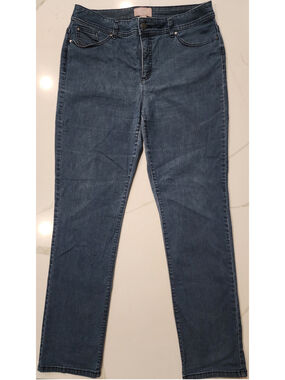 Chico's Fabulously Slimming Jeans 1 Regular Med Wash Straight Leg Stretch US 8